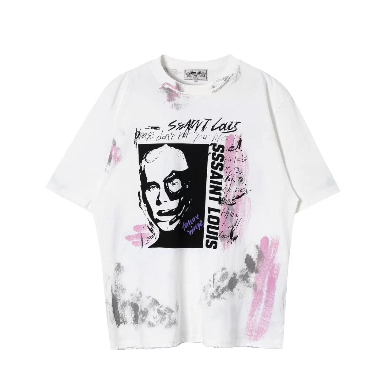 saint L**is hot drill vintage washed vtg short sleeve t-shirt for men