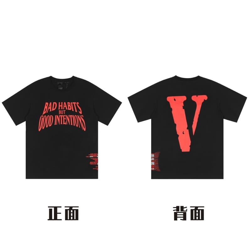 VLONE Big V Short Sleeve T-Shirt Casual High Street Summer Wear
