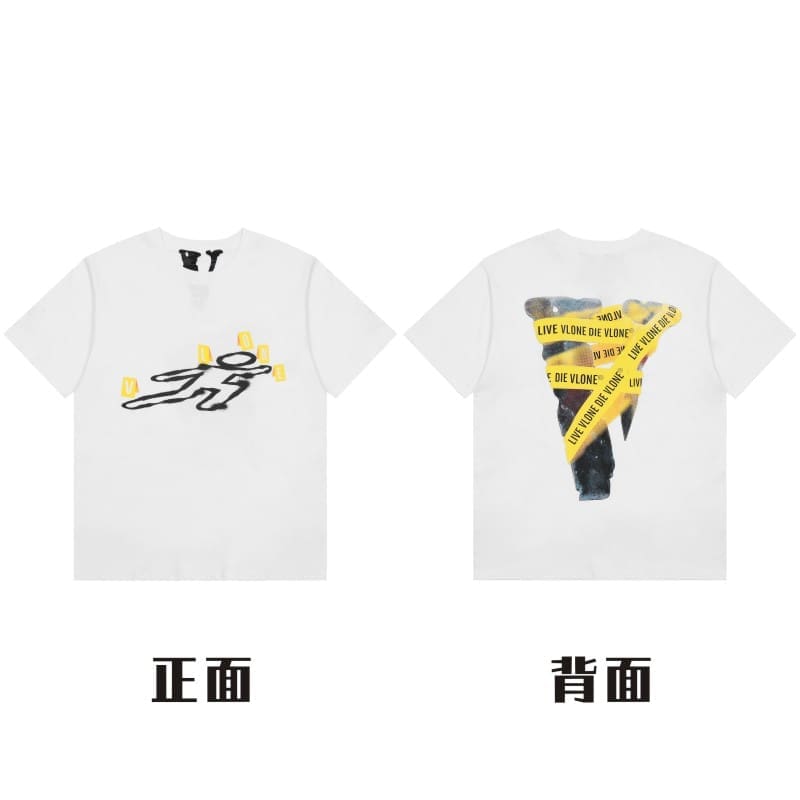 VLONE Large V Short Sleeve High Street T-Shirt Summer Style