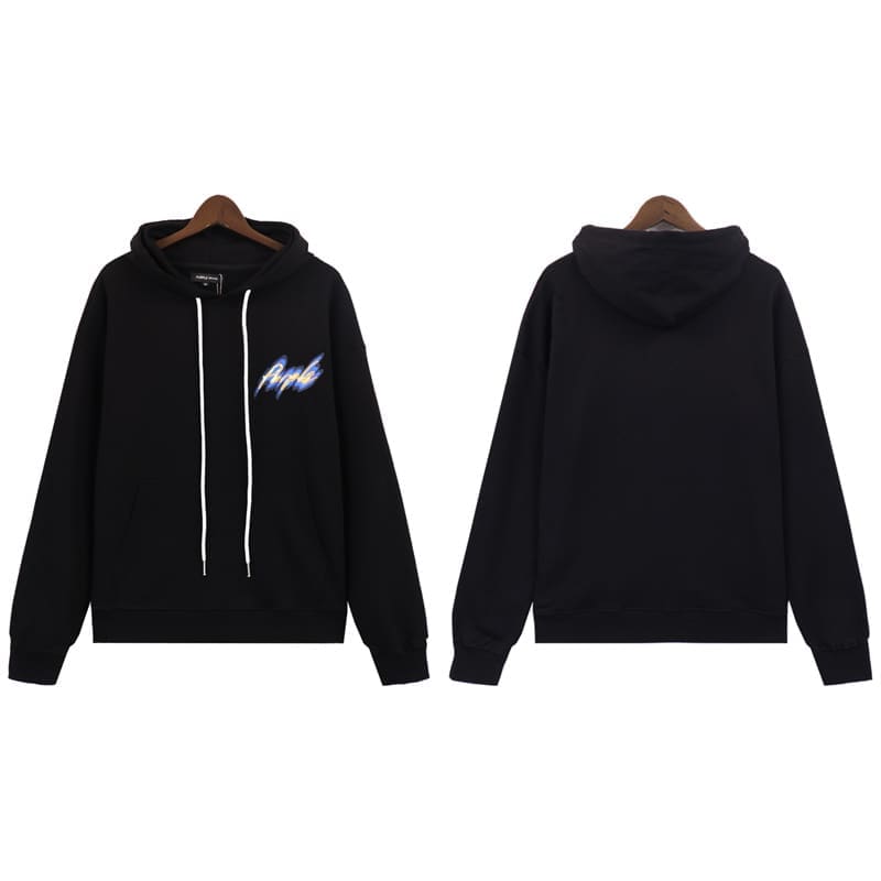 pu*re b*and phantom letter print casual hooded sweater for men and women