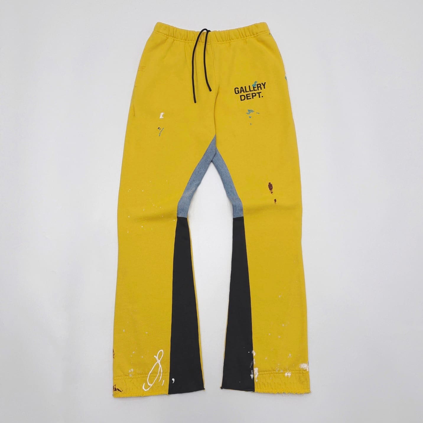 Gallery Dept splash-ink stitching graffiti bootcut trousers high street casual sweatpants trousers