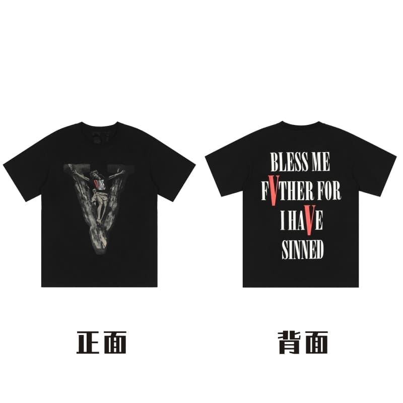 VLONE Big V Short Sleeve T-Shirt Casual High Street Summer Wear