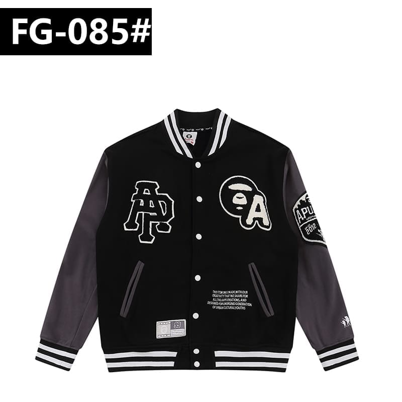 AAPE Military Style Baseball Jacket for Men and Women