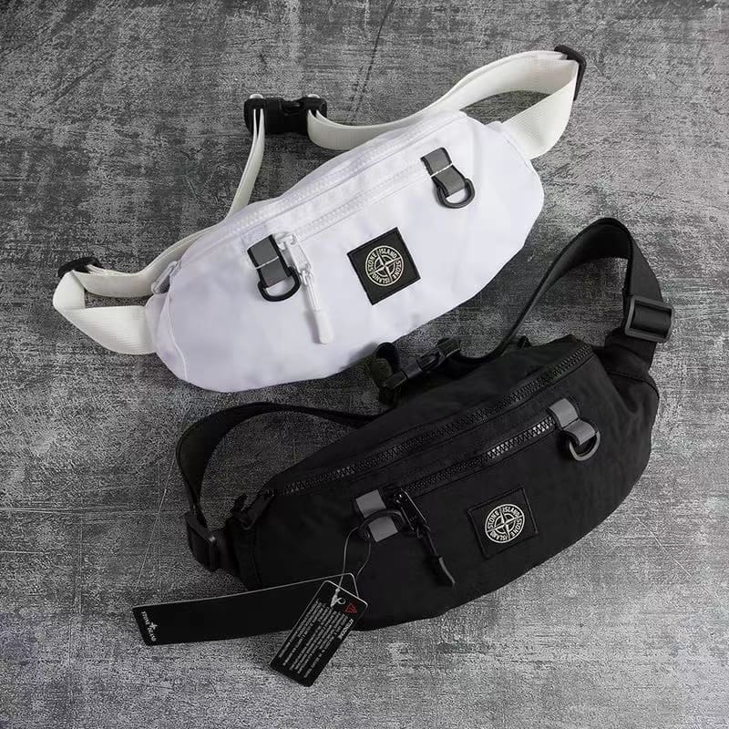 Stone Island Nylon Waterproof Chest Bag For Men And Women