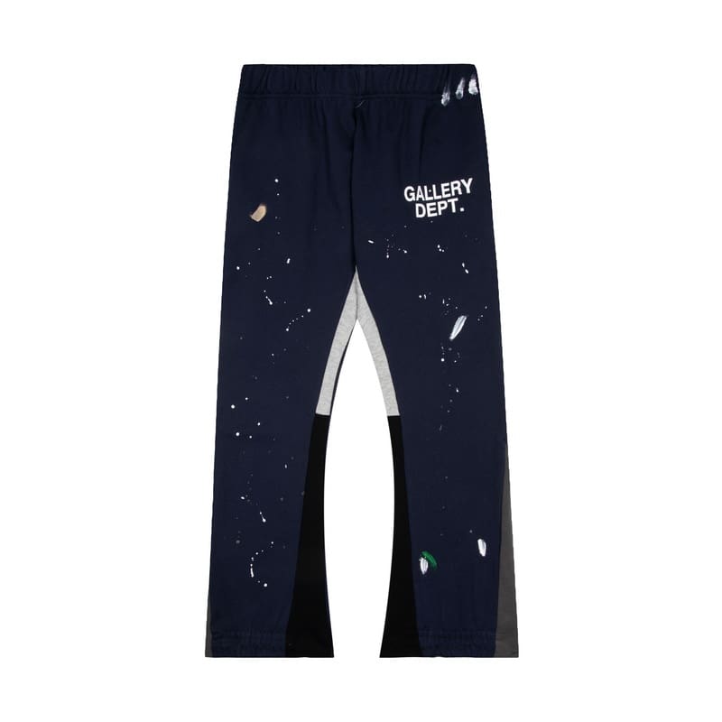 Gallery Dept hand painted splash ink contrast color trousers casual loose bootcut trousers