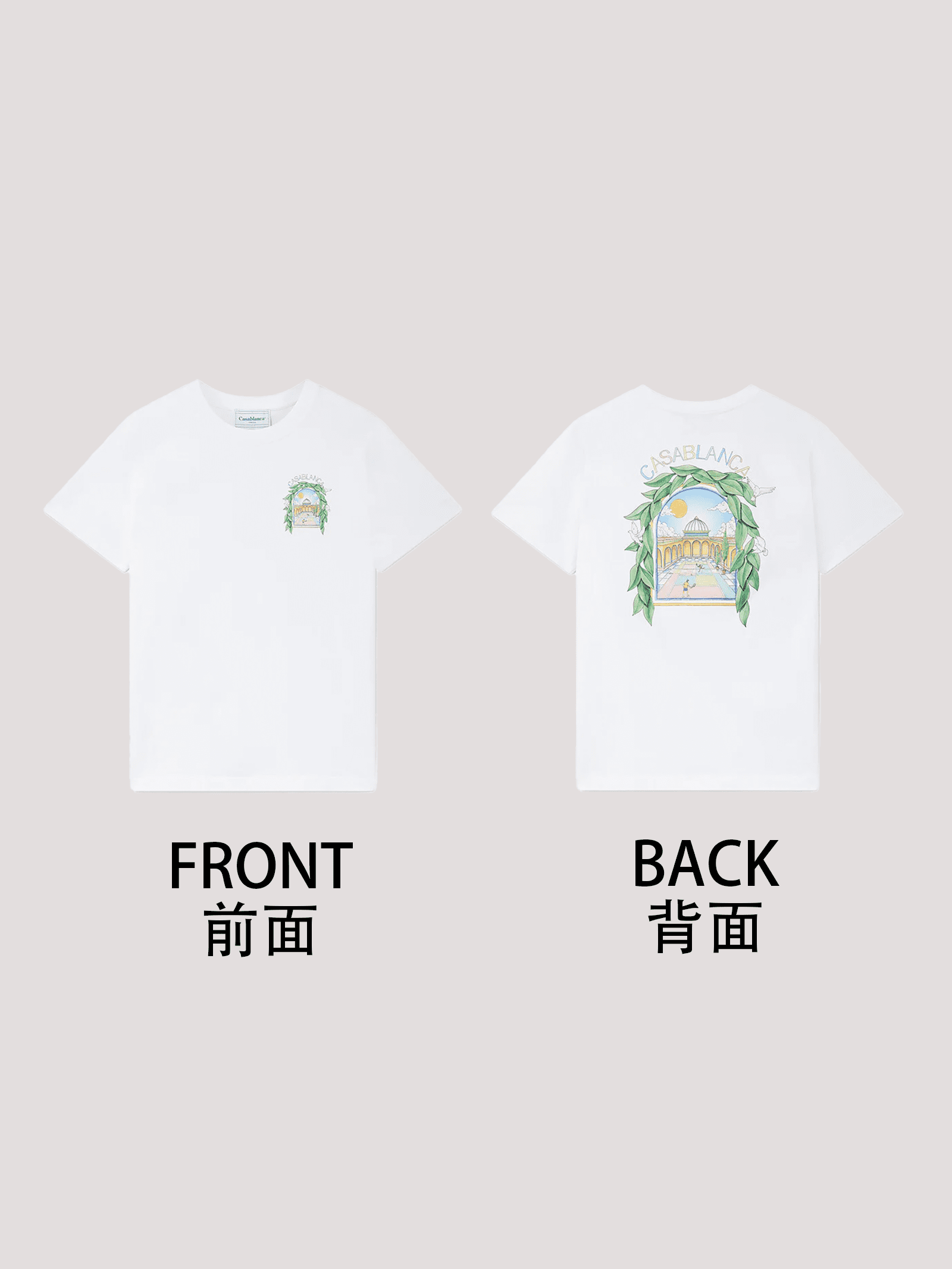 Casablanca Heavy Cotton Loose Half-Sleeve T-Shirt for Men