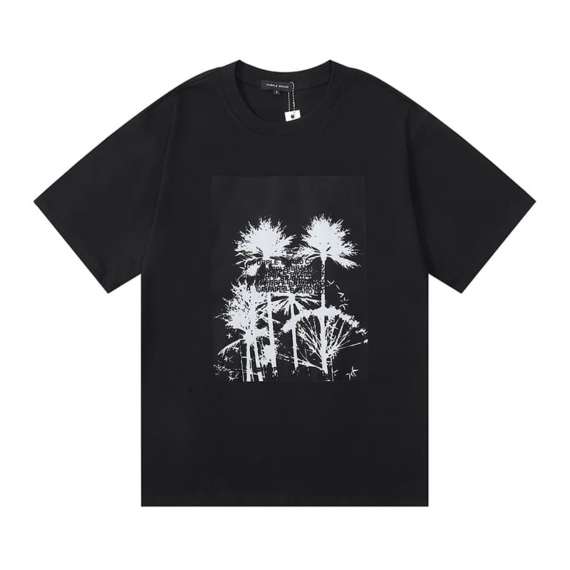 vlone fog pu*re b*and oil painting print t-shirt for men