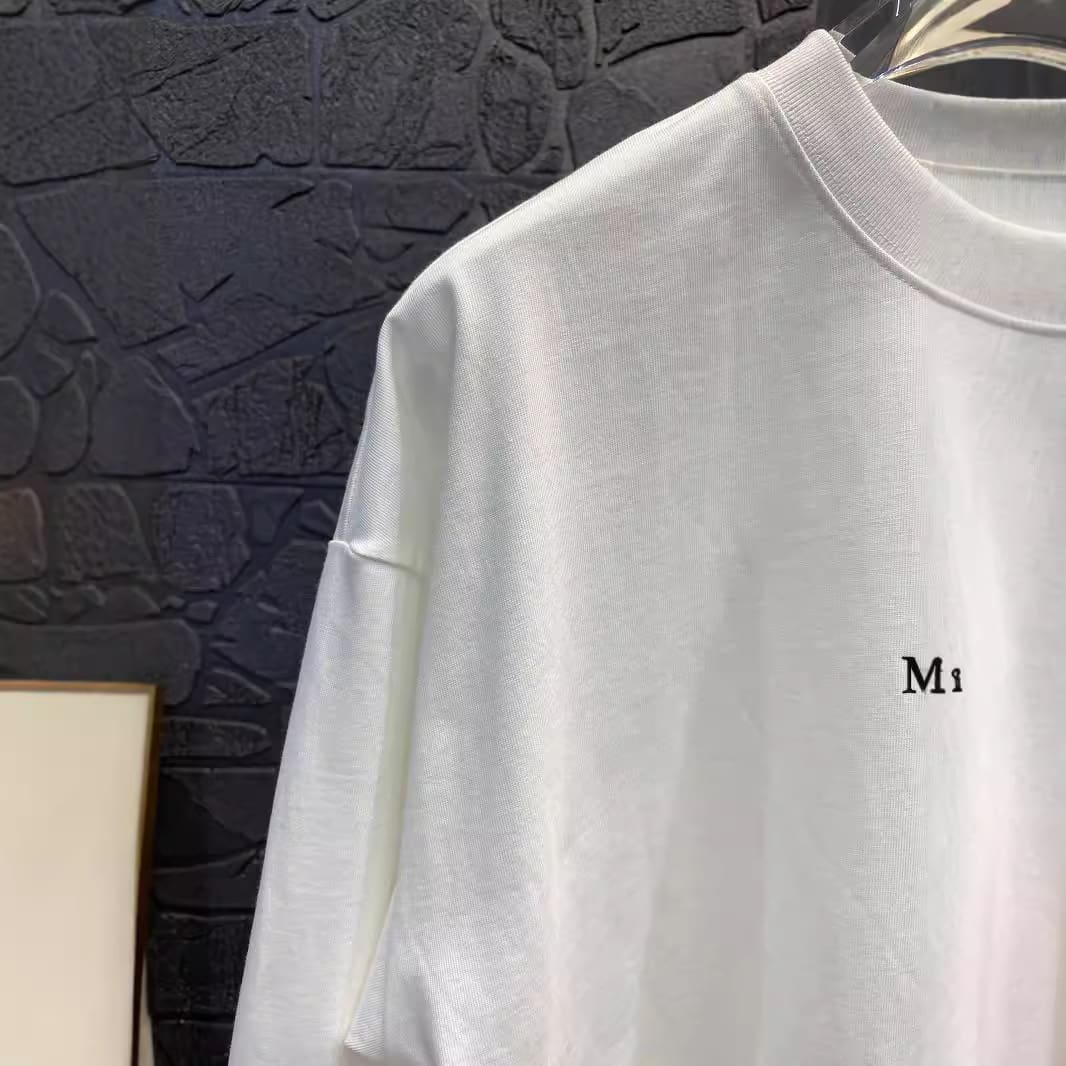 ma*s*n Ma*i*la mm6 heavy weight letter print long sleeve t-shirt for men