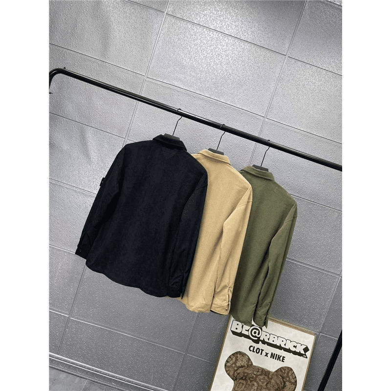 Stone Island Outdoor Corduroy Shirt 24 Autumn American Retro Style
