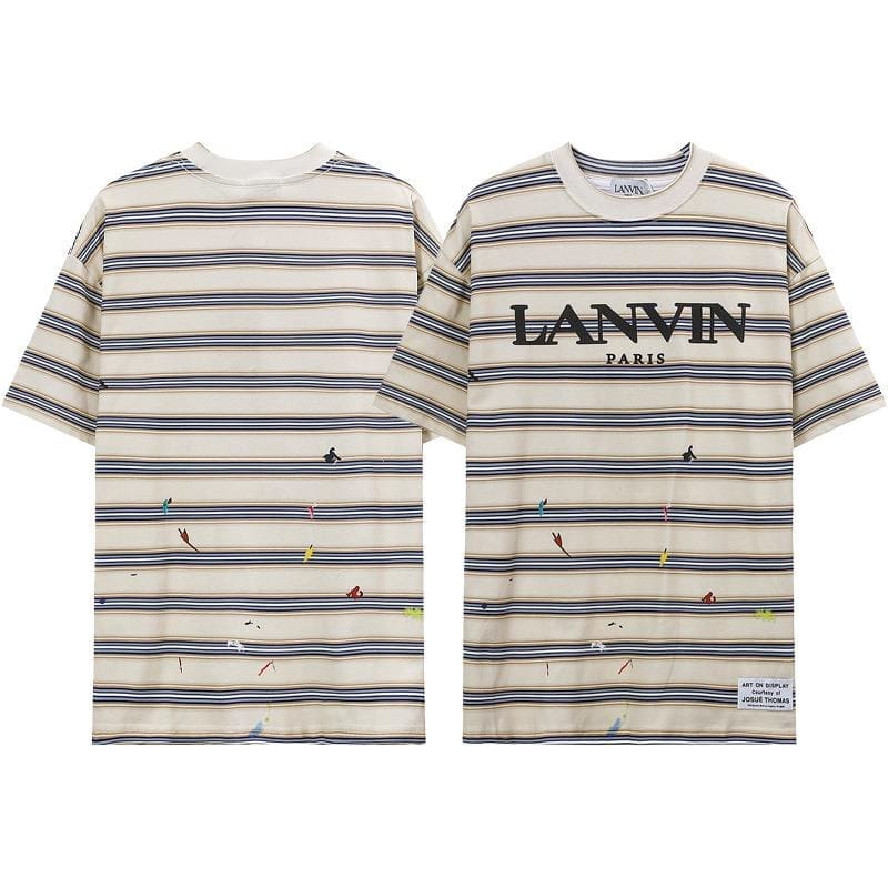 Gallery Dept X Lanvin Embroidered Printed Splash-Ink T-Shirt for Men