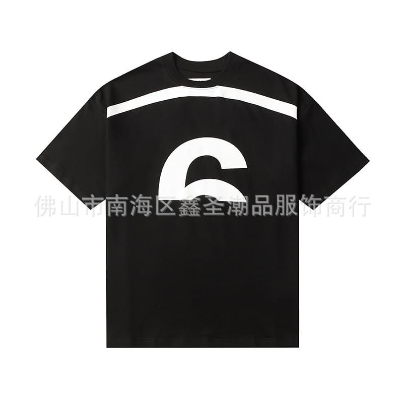 MM6 Magila Digital Print Short Sleeve T-Shirt Minimalist Basic Top