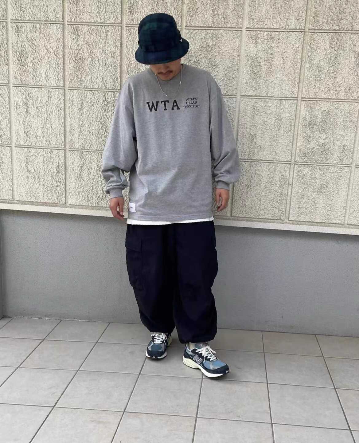 WTAPS Japanese round neck long sleeve T-shirt men’s printed casual re-list loose bottoming top fashion