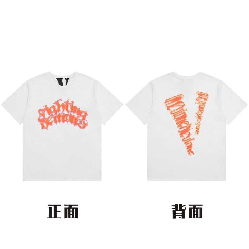 VLONE Large V Short Sleeve T-Shirt High Street Spring Summer Casual Wear