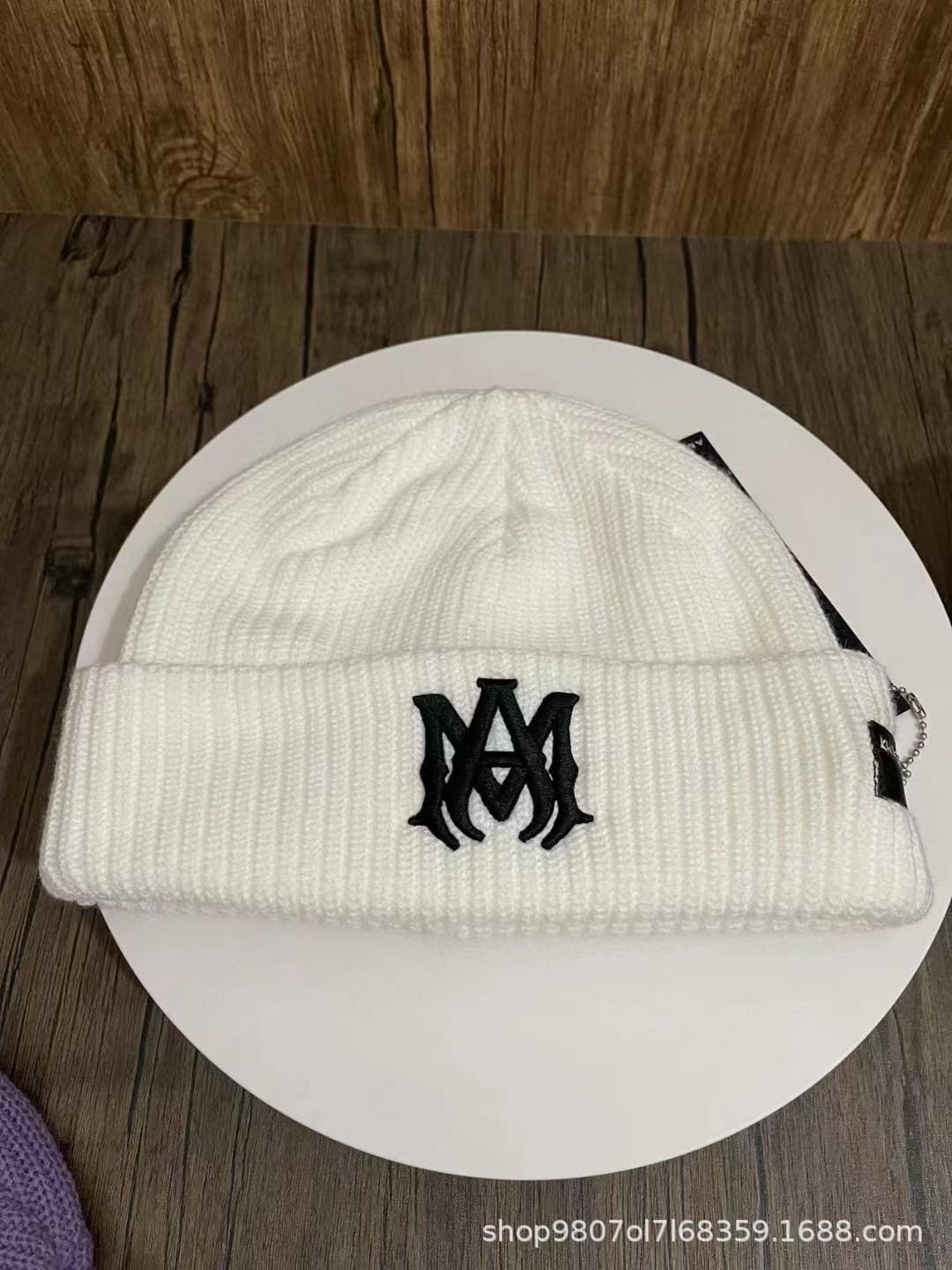 Amiri Embroidered Woolen Cap Knitted Hat for Men and Women