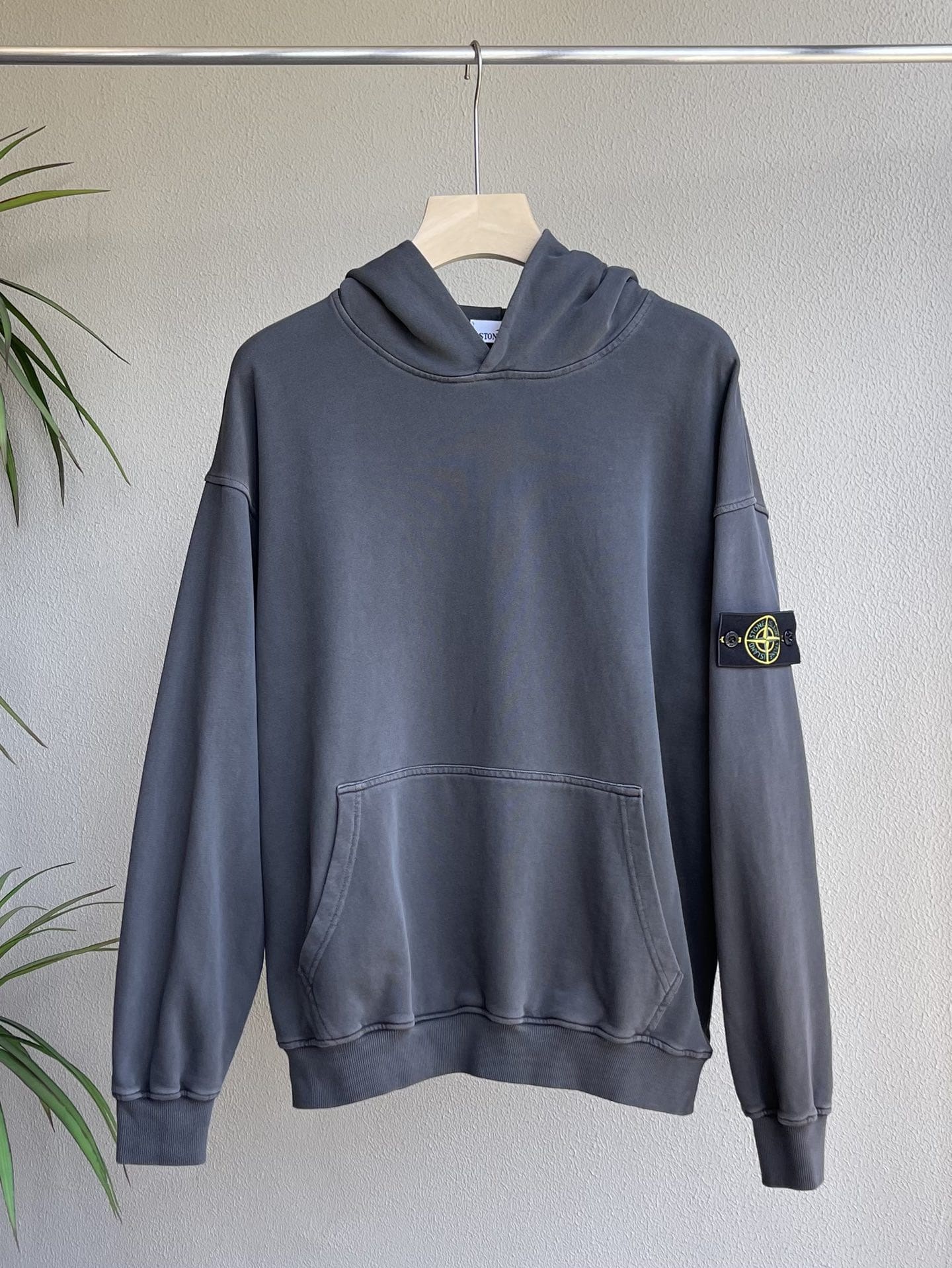 Stone Island Woolen Hoodie Spring Autumn Collection Black Cat