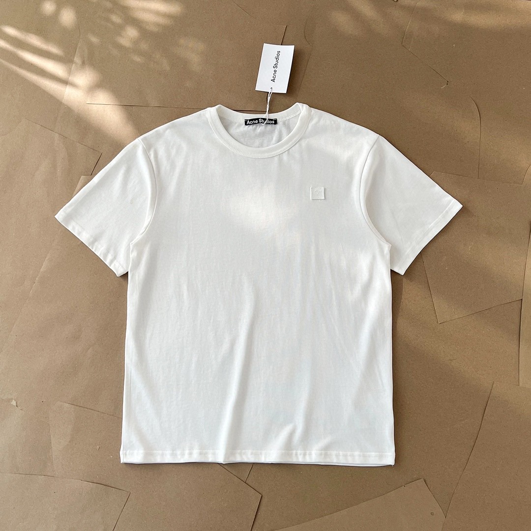 top version as 24ss chest small logo smiley F**e villain patch simple style men’s and women’s same style short sleeve t-shirt