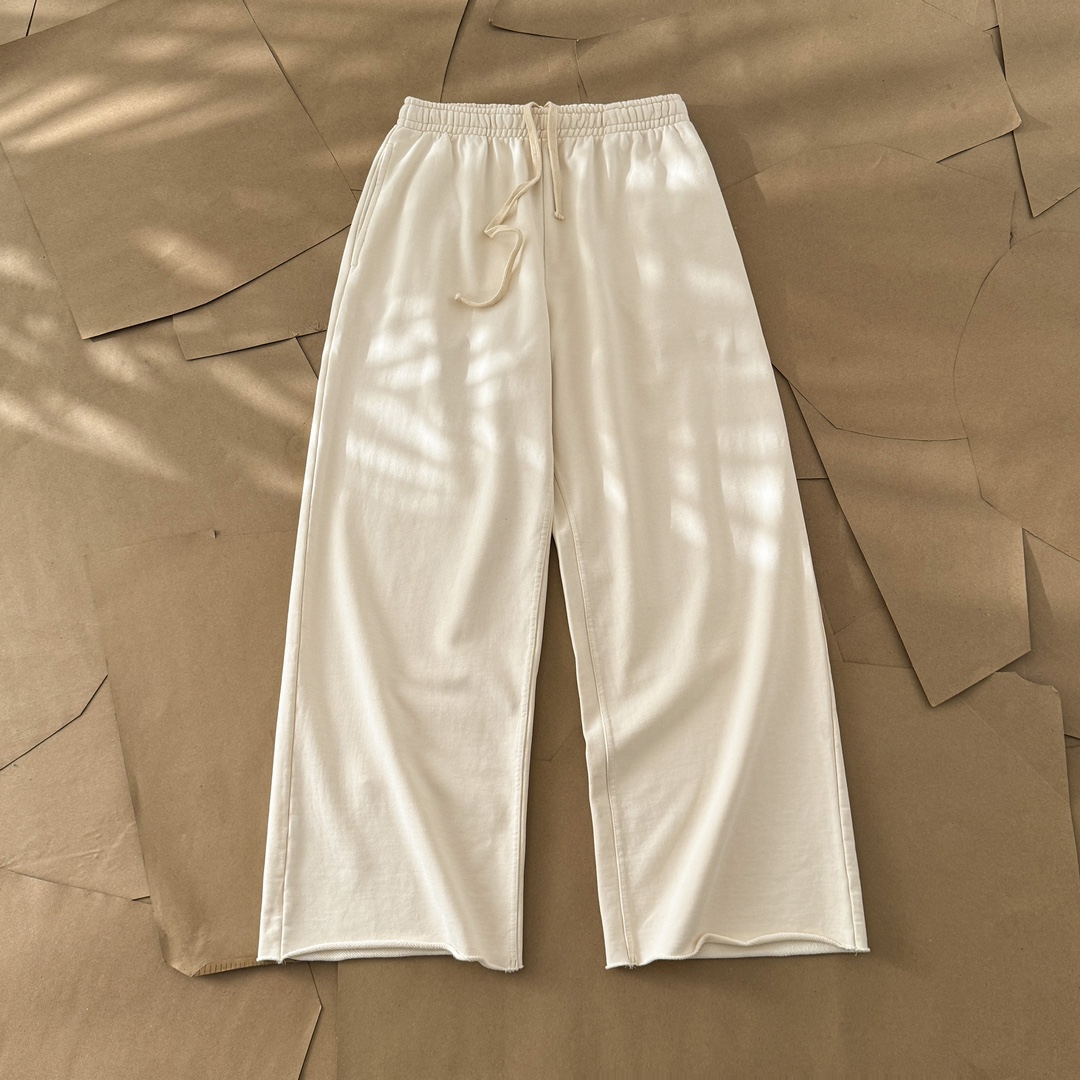 Top version AS 24SS autumn and winter New simple affixed cloth embroidered standard snow wash wide leg pants