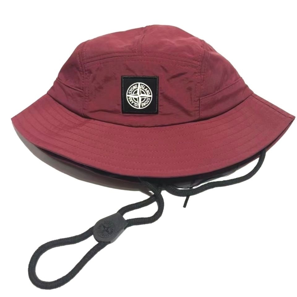 Stone Island men’s and women’s trendy fashion fisherman hat nylon quick-drying drawstring sun protection sun hat outdoor climbing hat