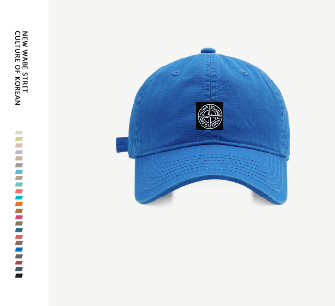Genuine goods verified stone baseball cap compass embroidered peaked cap sun protection for men and women curved brim sun hat