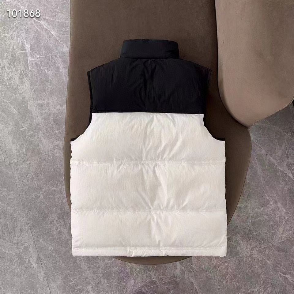 90 white duck down 2023 new ami vest love down jacket men’s and women’s black and white loose autumn and winter warm coat