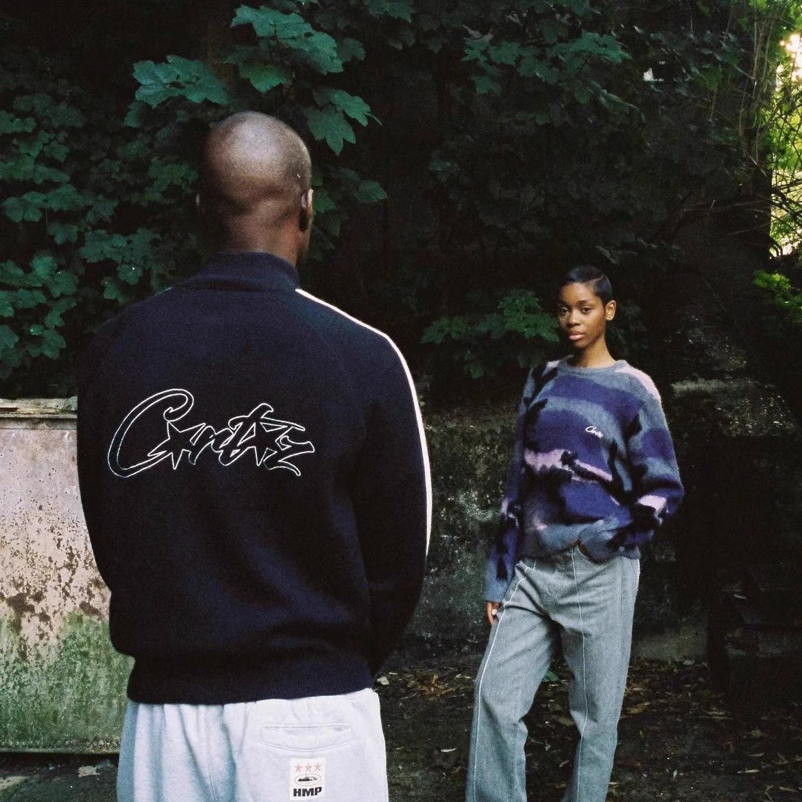 Corteiz American retro alphabet embroidered cardigan coat men’s and women’s spring and autumn loose casual zipper sweater